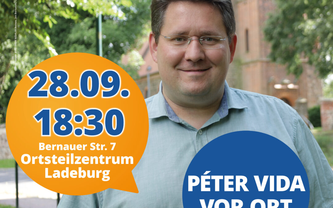 BVB / FREIE WÄHLER lädt zu Ladeburger Bürgerversammlung am 28. September
